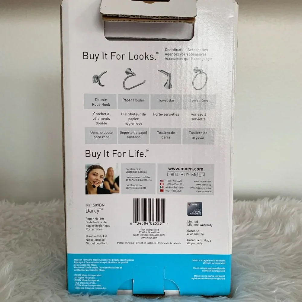 Moen Darcy Single Post Toilet Paper Holder Silver Brushed Nickel